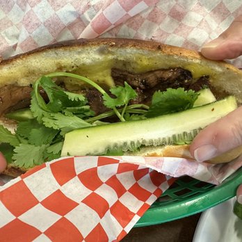Real Pho - Grilled pork sandwich- not much meat And without any pickled vegetables ! 2/2023 - Vietnamese Near Me - San Antonio, Texas