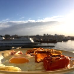 Royal Caribbean Cruises España - At port ~ Breakfast on the balcony