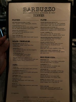 Menu photo 8 Barbuzzo Philadelphia, PA
