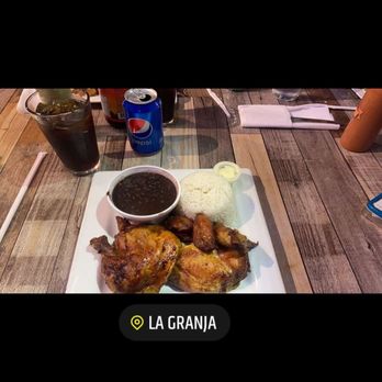 La Granja - 1. 1/2 Chicken, lb. Grilled Steak & lb. Grilled Pork - Peruvian Near Me - Miami, Florida