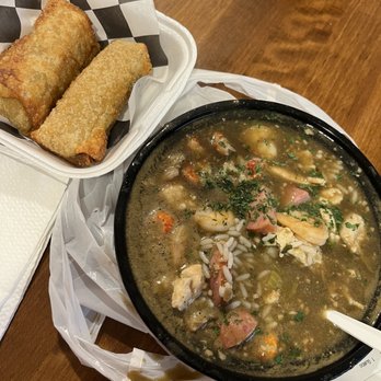 Union Hall - Gumbo and boudain eggrolls - Food Court Near Me - Waco, Texas
