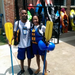 WhiteWaterExpress - Me and Michael in front of Whitewater Express on Bay Street in Columbus, GA.