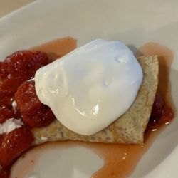 J C's Country Diner - My half of the Yummy Strawberry Crepe with Real Whipped Cream!!