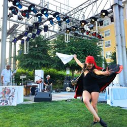 So Bazaar - Poet Laureate Raúl Sánchez's "Air to Live, Living Air" Performance at the Signals Stage in Redmond Central Connector Park.