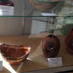 On display- Gorgeous hand crafted wood pieces from the local wood turners group-
