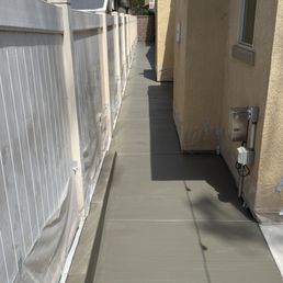 New pour of concrete.