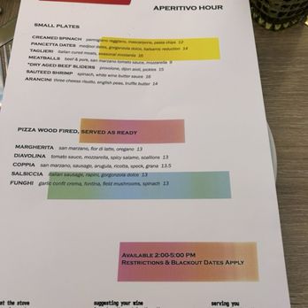 BRERA osteria - Happy hour food menu - Bars Near Me - Las Vegas, Nevada