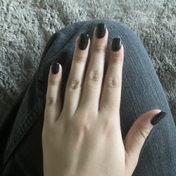 Allure Nails & Lashes - Freshly done set of black nails