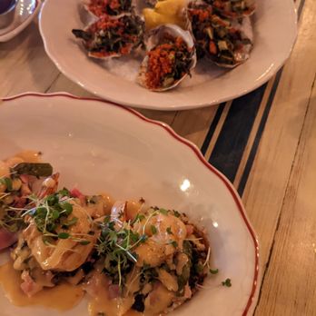 Haberdish - Oysters haberdish and shrimp & grit cakes - Southern Near Me - Charlotte, North Carolina
