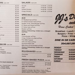 JJ's Diner and Deli - Menu, hours, phone number