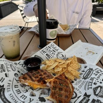 The Mugs - Strawberry Matcha and Ham & Cheese Croffle - Coffee & Tea Near Me - Irvine, California The Mugs - Strawberry Matcha and Ham & Cheese Croffle - Coffee & Tea Near Me - Irvine, California