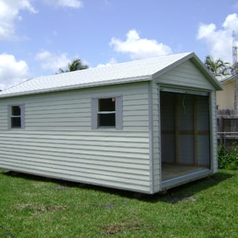 The Backyard Depot - a white shed with a white roof - Patio Coverings Near Me - West Palm Beach, Florida The Backyard Depot - a white shed with a white roof - Patio Coverings Near Me - West Palm Beach, Florida