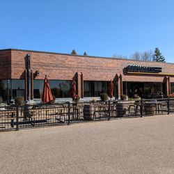 Boom Island Brewing Company - Patio. The entrance is on the right.