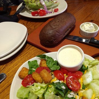 Outback Steakhouse - House & Wedge salads with bread & butter! - Steakhouses Near Me - Norman, Oklahoma