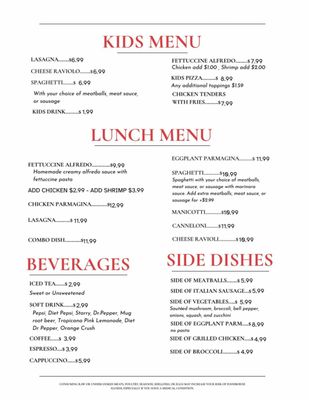 Menu photo 2 Romas Italian Restaurant Bay City, TX Menu photo 2 Romas Italian Restaurant Bay City, TX