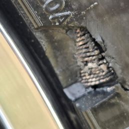 Tread visible in the notch. Tread visible in the notch.