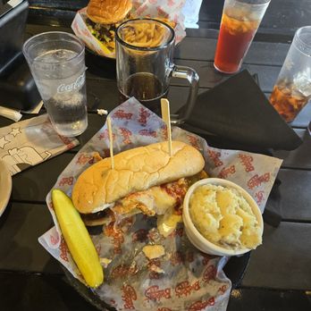 Bubba's 33 - Bacon cheeseburger and chicken parm sandwhich! - American Near Me - Killeen, Texas