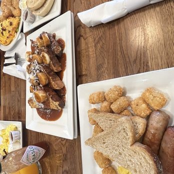 Over Easy - Peoria - Banana nut French toast, 2-egg breakfast - Breakfast & Brunch Near Me - Peoria, Arizona