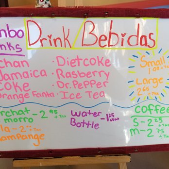 Hidden Paradise - whiteboard with a list of drinks - Salvadoran Near Me - San Bernardino, California Hidden Paradise - whiteboard with a list of drinks - Salvadoran Near Me - San Bernardino, California