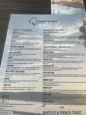 Menu photo 1 Chef's Hat Ephraim, WI