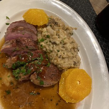 Ascione Bistro - Anitra Sliced duck and mushroom risotto. Amazing very tender! - Italian Near Me - Chicago, Illinois