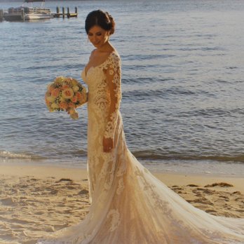 Terralee Design - Bride on the beach/ TERRALEE DESIGNS Bridal bouquet / VICTORIA V Photography - Florists Near Me - Quantico, Maryland