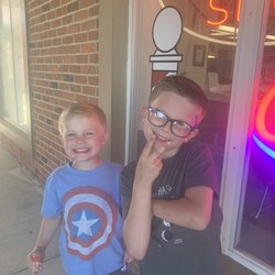 Chuck's Barber Shop - Two very happy boys!