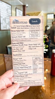 Menu photo 4 Homestead Kitchen Reidsville, NC
