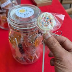 Birthday cake lollipop