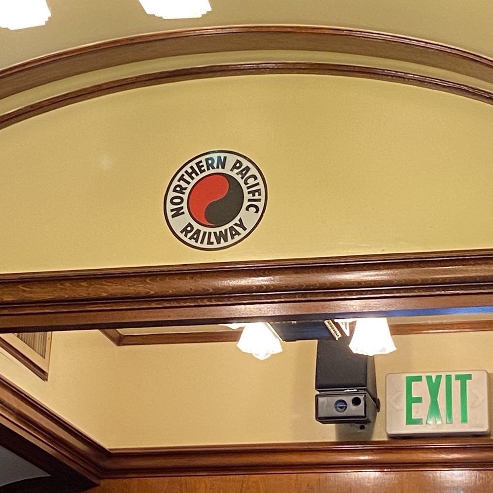 Frank's Diner - Northern Pacific Railway sign inside the dining car - Diners Near Me - Spokane, Washington Frank's Diner - Northern Pacific Railway sign inside the dining car - Diners Near Me - Spokane, Washington