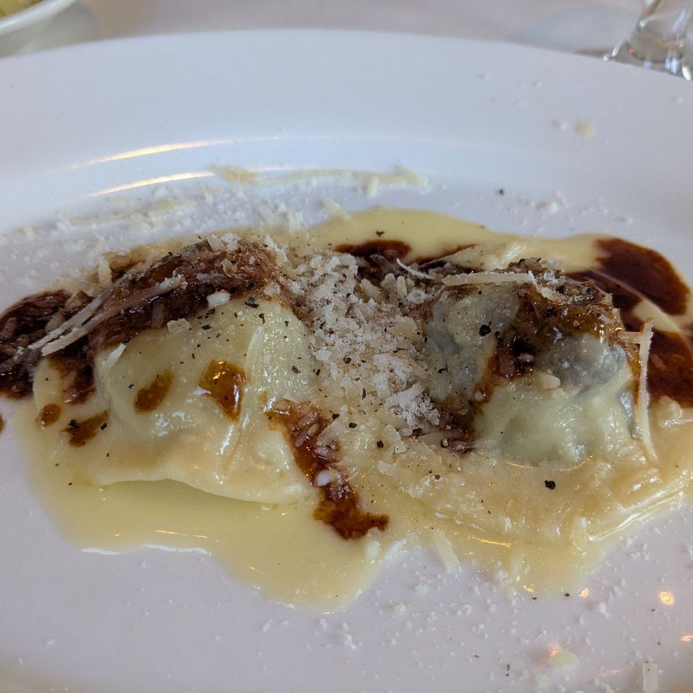 Cafe Panache - Filet mignon ravioli - half portion (app was split for two people) - Salad Near Me - Ramsey, New Jersey Cafe Panache - Filet mignon ravioli - half portion (app was split for two people) - Salad Near Me - Ramsey, New Jersey