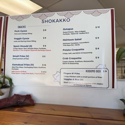 Shokakko - Fall Menu