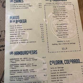 Bodega Del Gotic - Menu 12/18/2023 - Restaurants Near Me