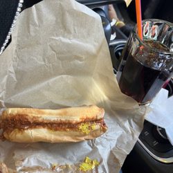 Monroe's Original Hot Dog Drive-In - Coney and root beer