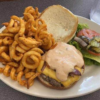Bill's Place - Paul Kantner Burger with Curly Fries! - Burgers Near Me - San Francisco, California