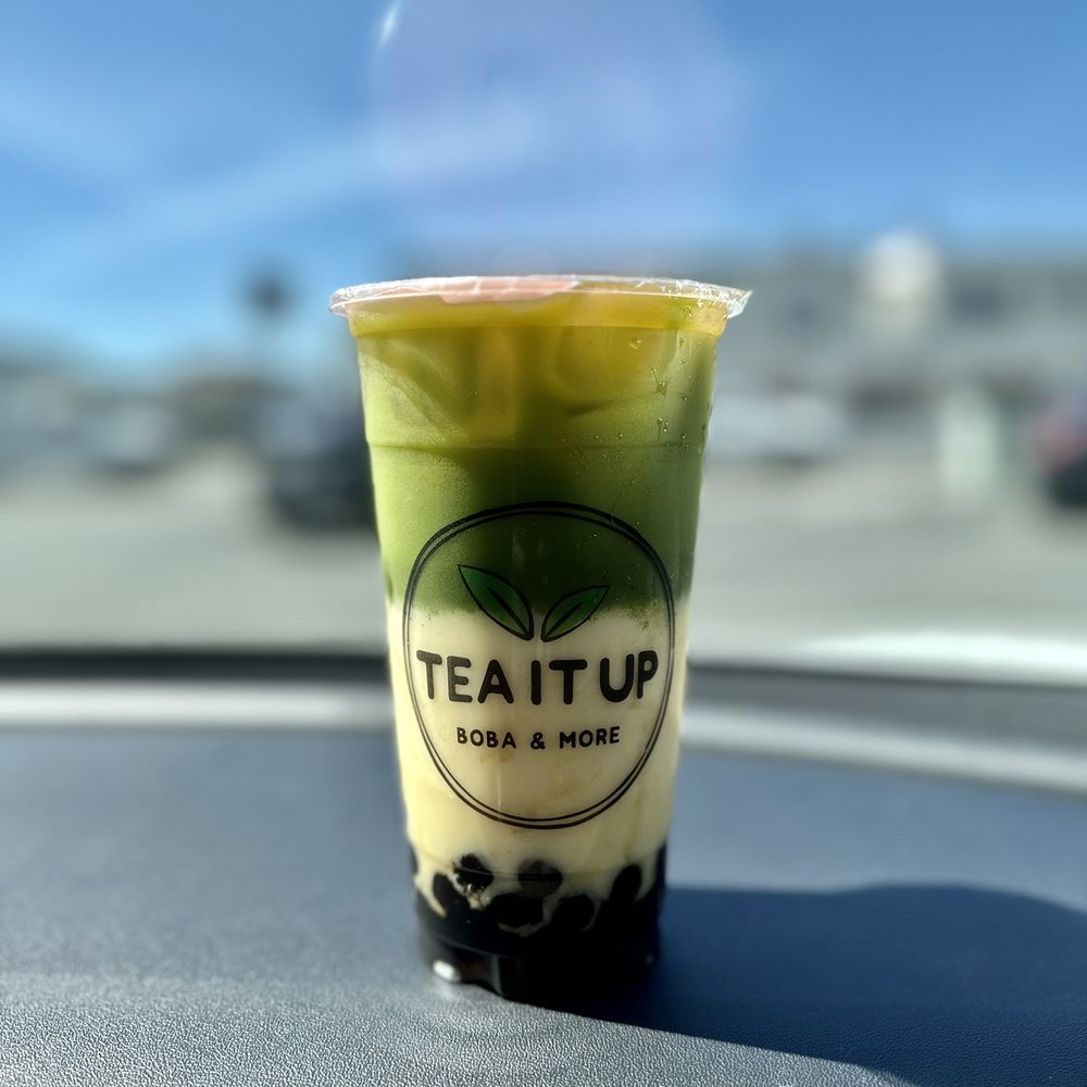 Tea Friends - Peach Matcha Latte - Bubble Tea Near Me - Menlo Park, California Tea Friends - Peach Matcha Latte - Bubble Tea Near Me - Menlo Park, California