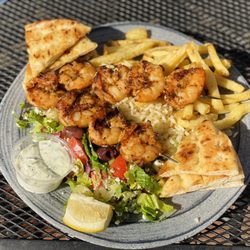 Simply Greek - Shrimp Souvlaki Platter
