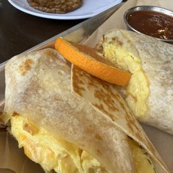 Barbie's Seabeck Cafe - Breakfast Burrito and sausage