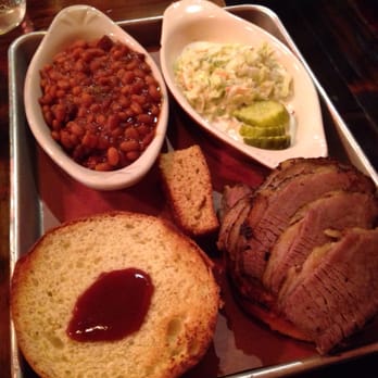 Butcher Bar - Beef brisket with baked beans - Barbeque Near Me - Astoria, New York