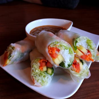 Sukho Thai - shrimp fresh rolls w/ peanut sauce - $8 - Thai Near Me - Toronto, Ontario Sukho Thai - shrimp fresh rolls w/ peanut sauce - $8 - Thai Near Me - Toronto, Ontario