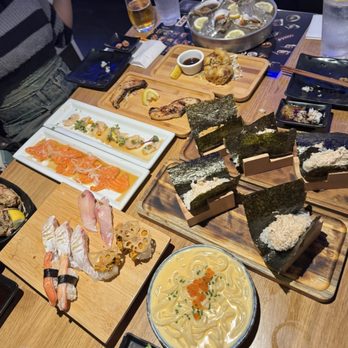 Aikan Sushi & Ramen - Uni udon, blue crab and monkfish liver hand rolls, salmon and yellowtail carpaccio, oysters, miso black cod, soft shell crab - Sushi Bars Near Me - Burbank, California Aikan Sushi & Ramen - Uni udon, blue crab and monkfish liver hand rolls, salmon and yellowtail carpaccio, oysters, miso black cod, soft shell crab - Sushi Bars Near Me - Burbank, California