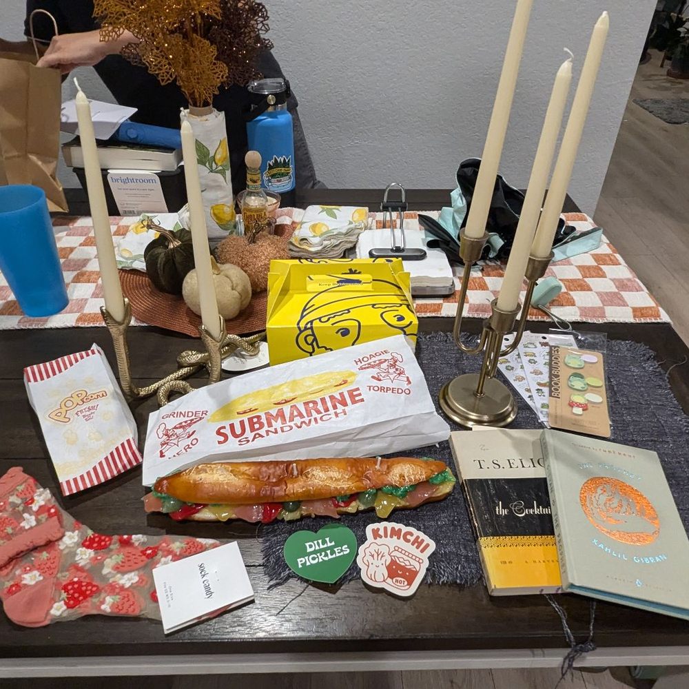 Parchment Paper - My haul, from Parchment starting from the left: strawberry socks, submarine candle (35$) with cute packaging, stickers (below sub) - Gift Shops Near Me - Los Angeles, California