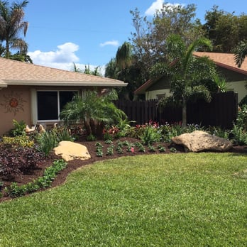 Real Landscape - the front yard of a home - Landscaping Near Me - Boynton Beach, Florida Real Landscape - the front yard of a home - Landscaping Near Me - Boynton Beach, Florida