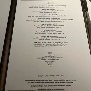 Geronimo - Menu - French Near Me - Santa Fe, New Mexico