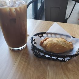 Curry Puff and Thai Iced Coffee