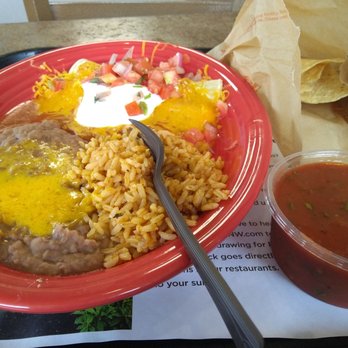 Taco Time - Pinto bean enchilada platter + chips & salsa - Mexican Near Me - Lynnwood, Washington Taco Time - Pinto bean enchilada platter + chips & salsa - Mexican Near Me - Lynnwood, Washington