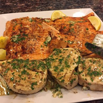 Chula Seafood - Swordfish from chula seafood with a mixed peppercorn compound butter (garlic, lemon zest, parsley, peppercorns) - Poke Near Me - Scottsdale, Arizona Chula Seafood - Swordfish from chula seafood with a mixed peppercorn compound butter (garlic, lemon zest, parsley, peppercorns) - Poke Near Me - Scottsdale, Arizona