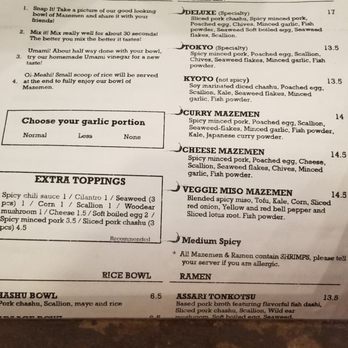 Wadaya - Main menu - Ramen Near Me - Costa Mesa, California Wadaya - Main menu - Ramen Near Me - Costa Mesa, California