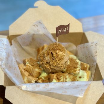 nuar - Parfait (Pandan Kaya Toast + Thai Tea Ice Cream) - Desserts Near Me - New York, New York nuar - Parfait (Pandan Kaya Toast + Thai Tea Ice Cream) - Desserts Near Me - New York, New York