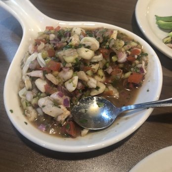El Marinero - Shrimp, fish, scallop,squid,octopus ceviche. I think all the protein was already pre cooked - Seafood Near Me - Warwick, Rhode Island
